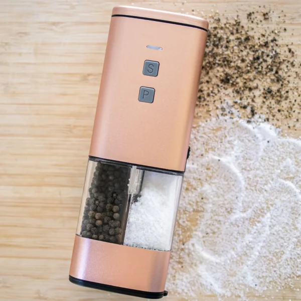 2-in-1 USB Rechargeable Salt and Pepper Grinder – (Pack of 3) Electric Grinder Set with Adjustable Coarseness, LED Light, and One-Handed Operation – Premium Kitchen Tool for Cooking, Dining - Image 2